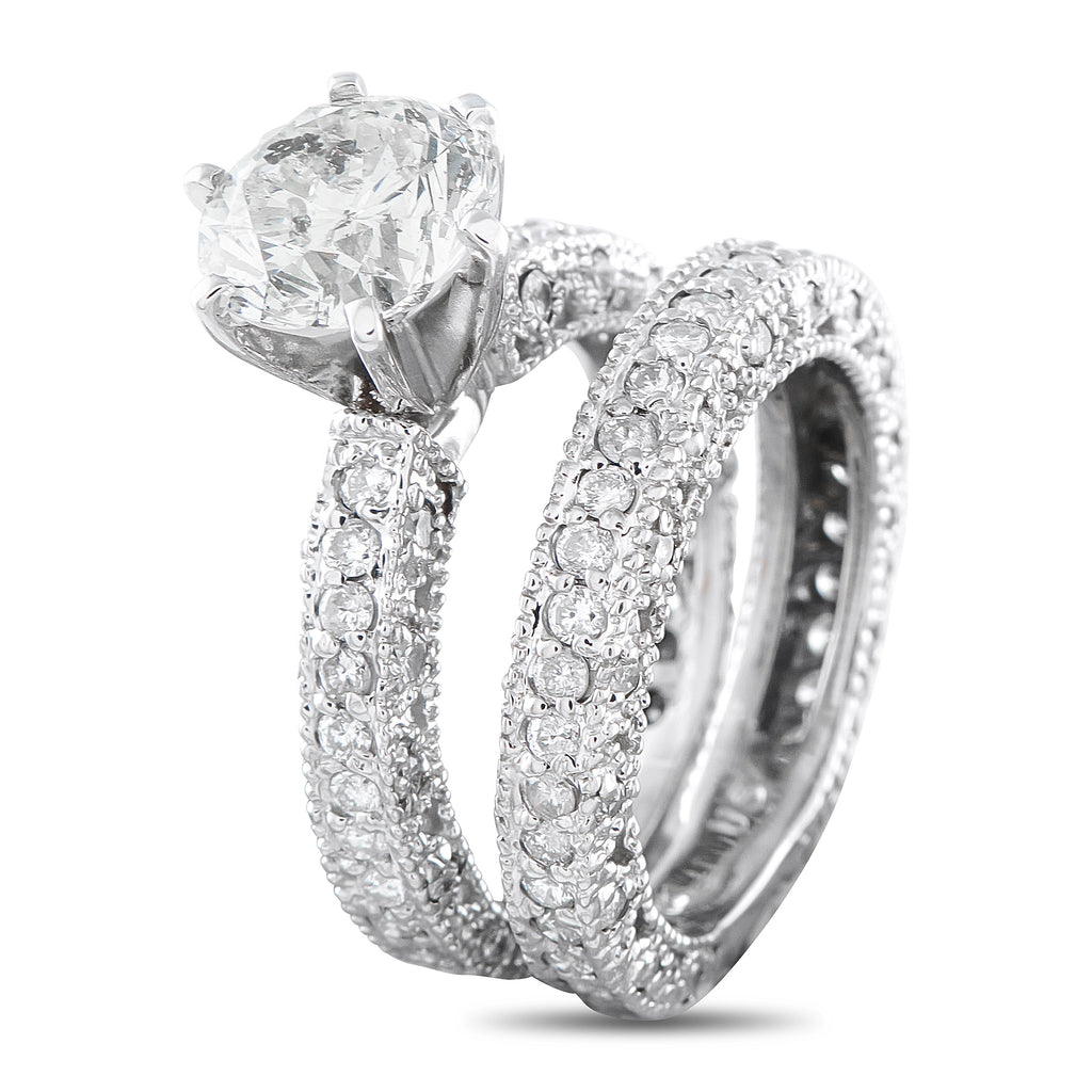 14K White Gold 4.60ct Diamond Ring