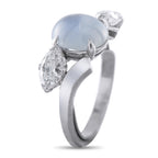 14K White Gold 1.35ct Diamond and Sapphire Ring