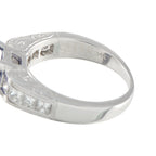 14K White Gold 0.80ct Diamond and Sapphire Ring