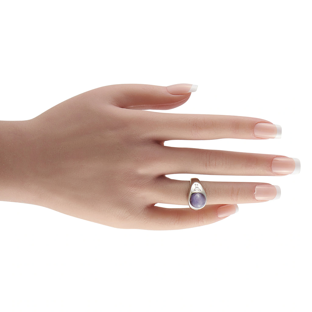 14K White Gold 0.45ct Diamond and Sapphire Ring
