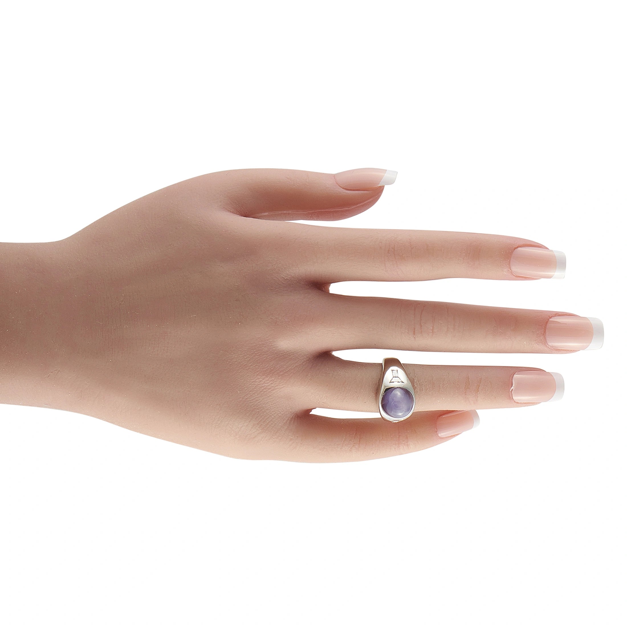 14K White Gold 0.45ct Diamond and Sapphire Ring
