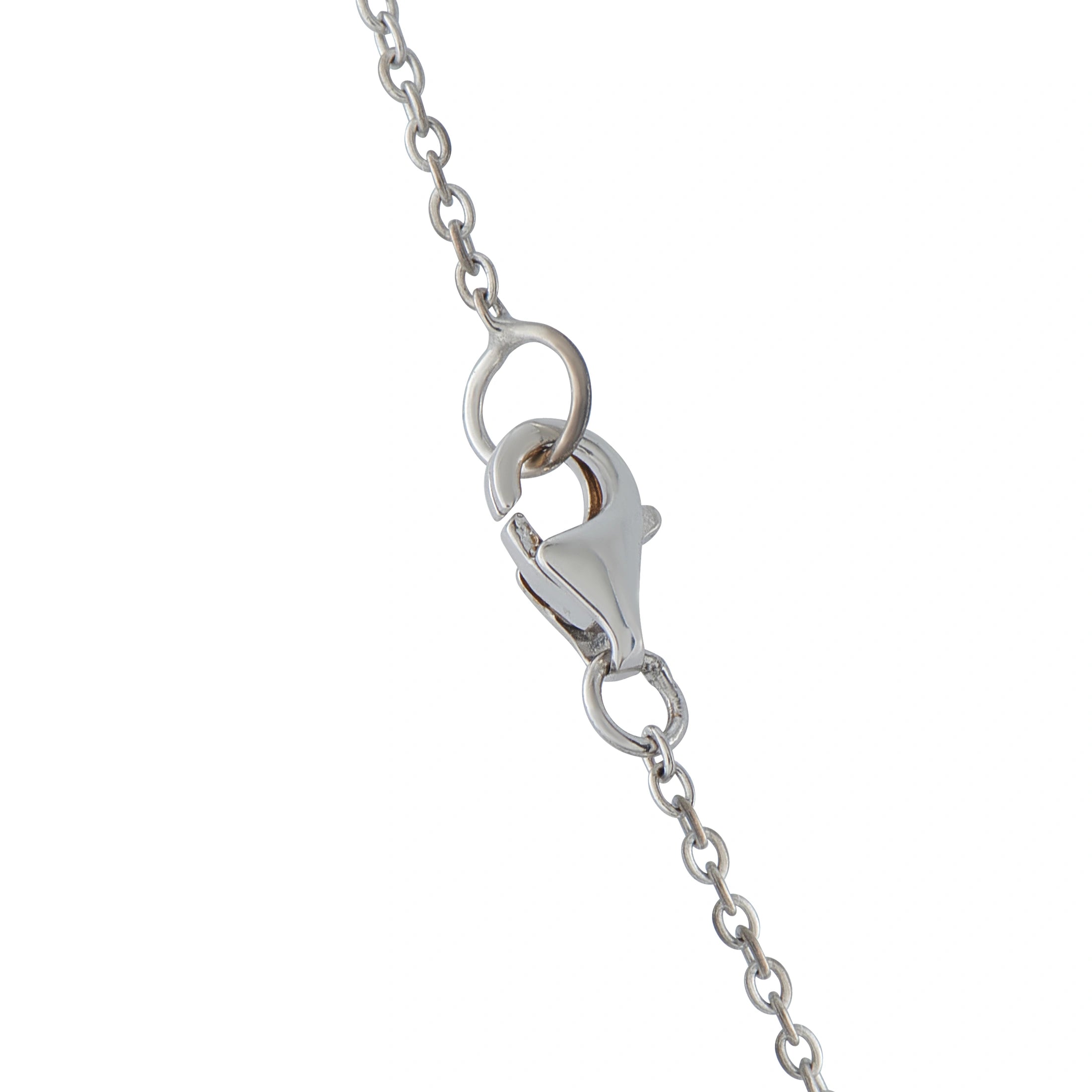 14K White Gold 0.25ct Diamond and Topaz Pendant