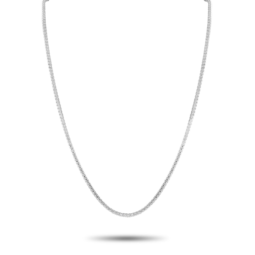 Exclusive 14K White Gold 15.26ct Lab-Grown Diamond Tennis Necklace – Choosing this necklace means getting a versatile piece o