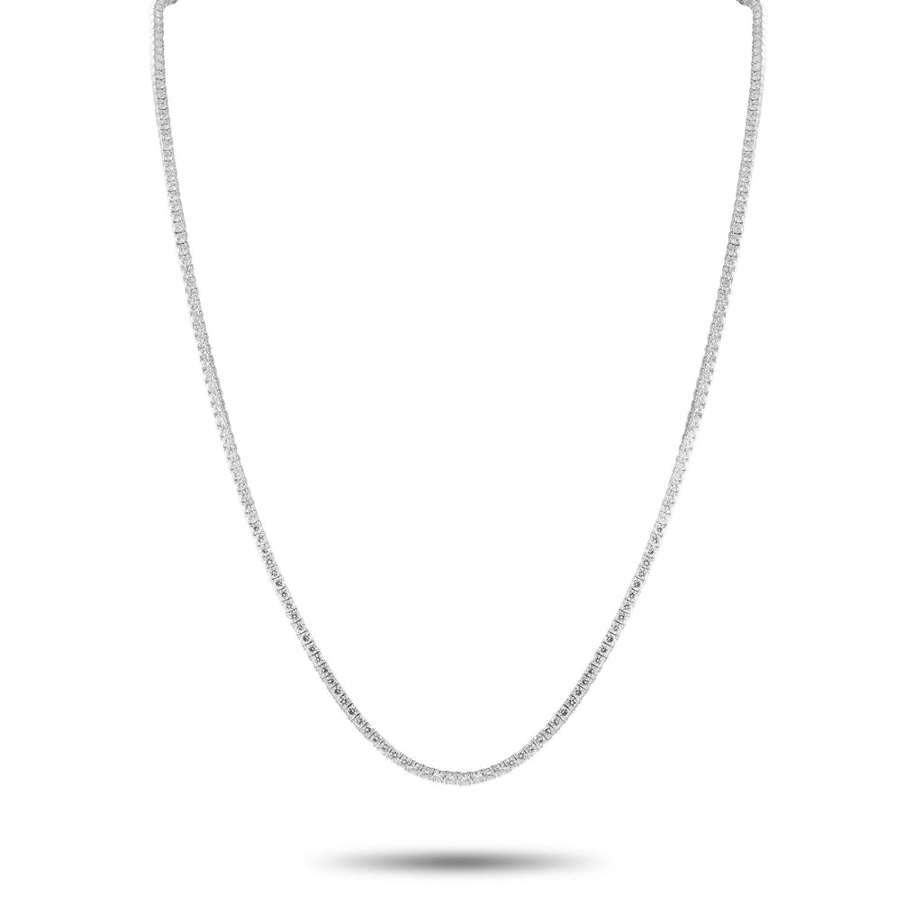 Exclusive 14K White Gold 15.26ct Lab-Grown Diamond Tennis Necklace – Choosing this necklace means getting a versatile piece o