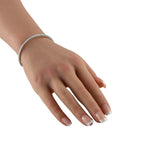 14K White Gold 1.90ct Lab-Grown Diamond Bangle