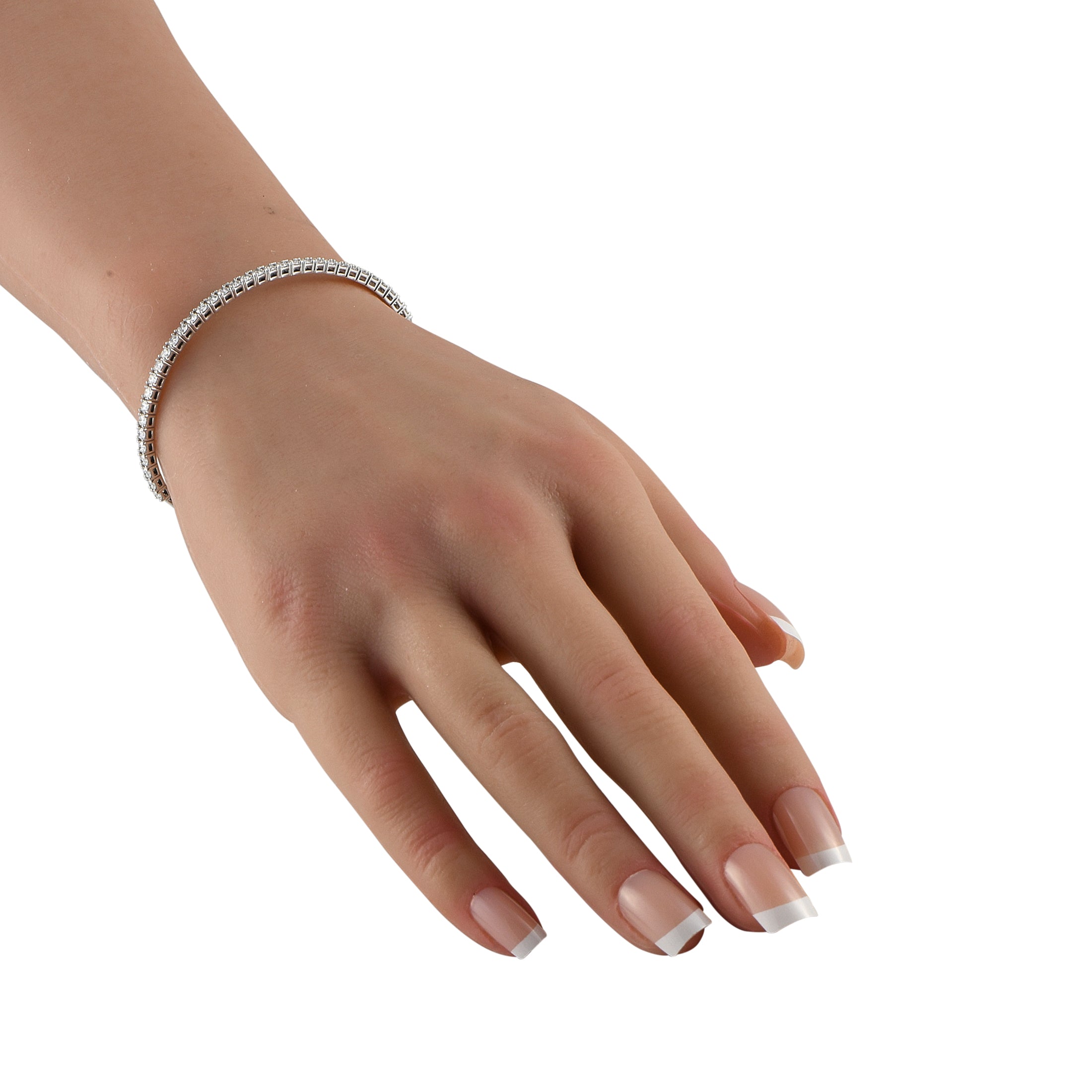 14K White Gold 1.90ct Lab-Grown Diamond Bangle