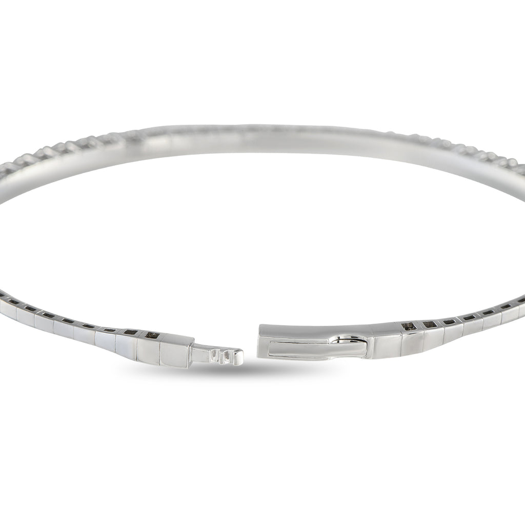 14K White Gold 1.90ct Lab-Grown Diamond Bangle