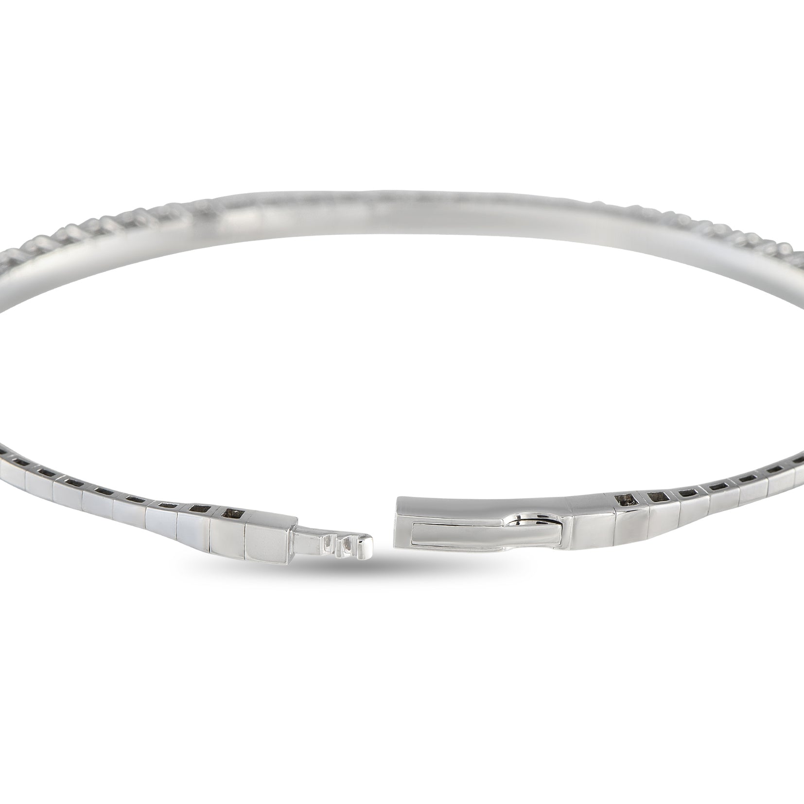 14K White Gold 1.90ct Lab-Grown Diamond Bangle