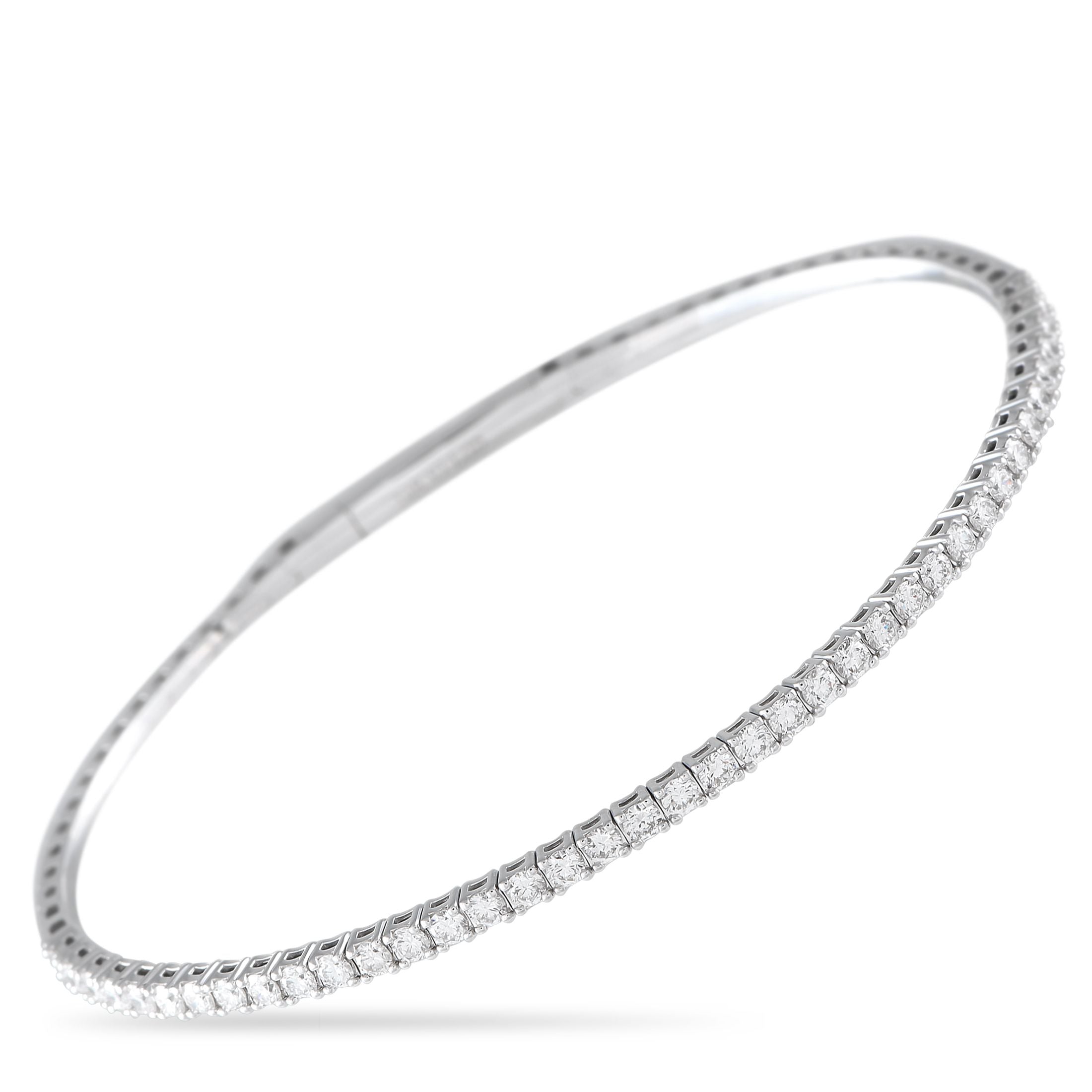 Exclusive 14K White Gold 1.10ct Lab-Grown Diamond Bracelet MF07-041725 – Lab Grown Diamonds with a total weight of 1