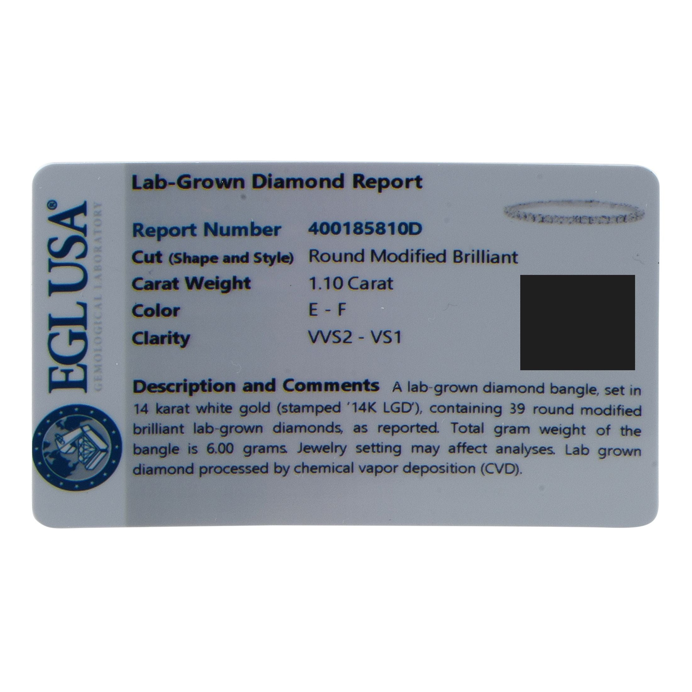 Exclusive 14K White Gold 1.10ct Lab-Grown Diamond Bracelet