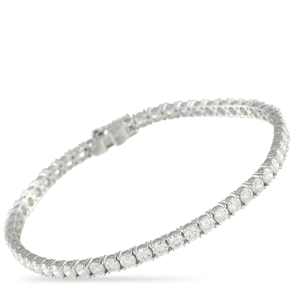 Exclusive 14K White Gold 6.30ct Lab-Grown Diamond Tennis Bracelet LG03-091025 – This exquisite tennis bracelet is a classic p
