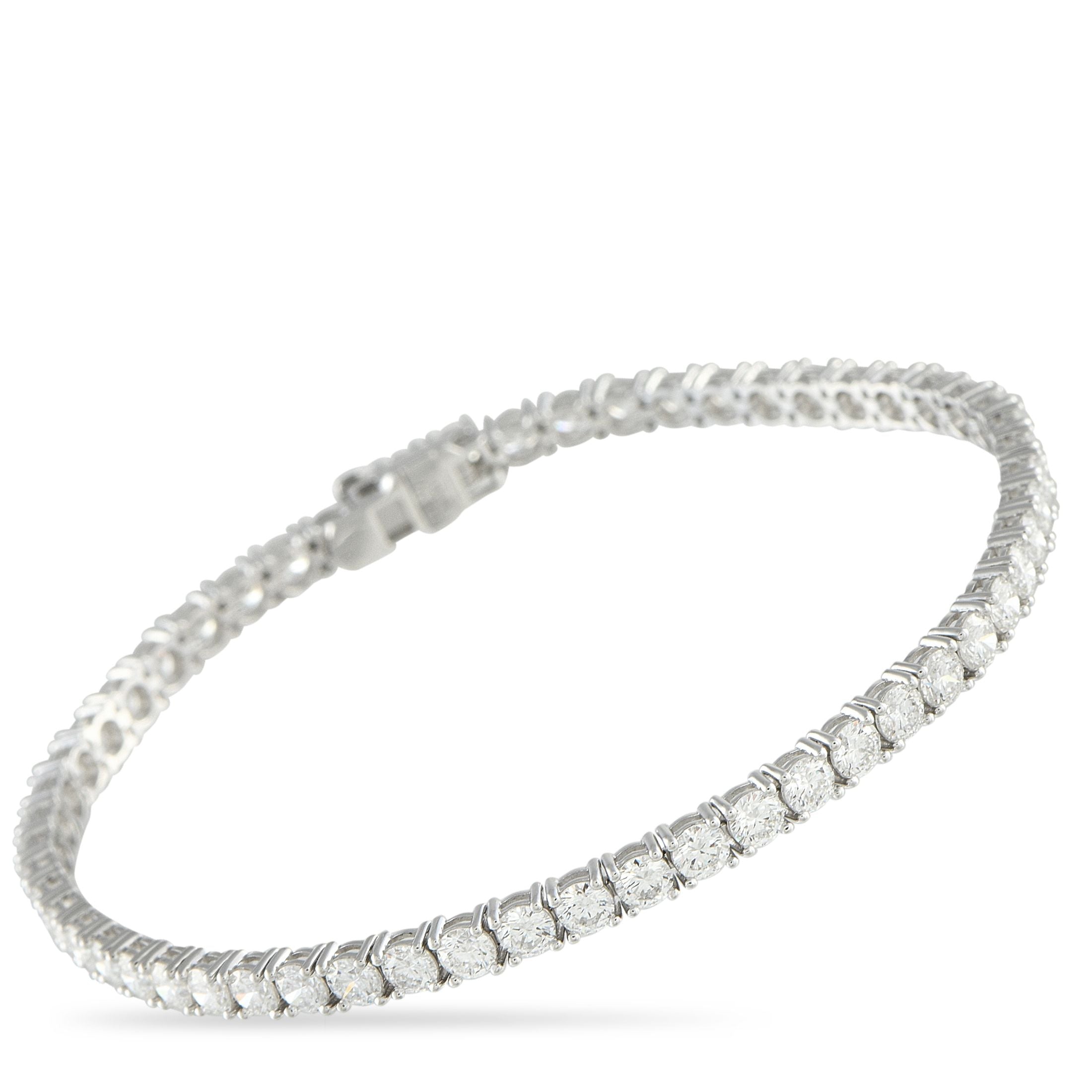 Exclusive 14K White Gold 6.30ct Lab-Grown Diamond Tennis Bracelet LG03-091025 – This exquisite tennis bracelet is a classic p