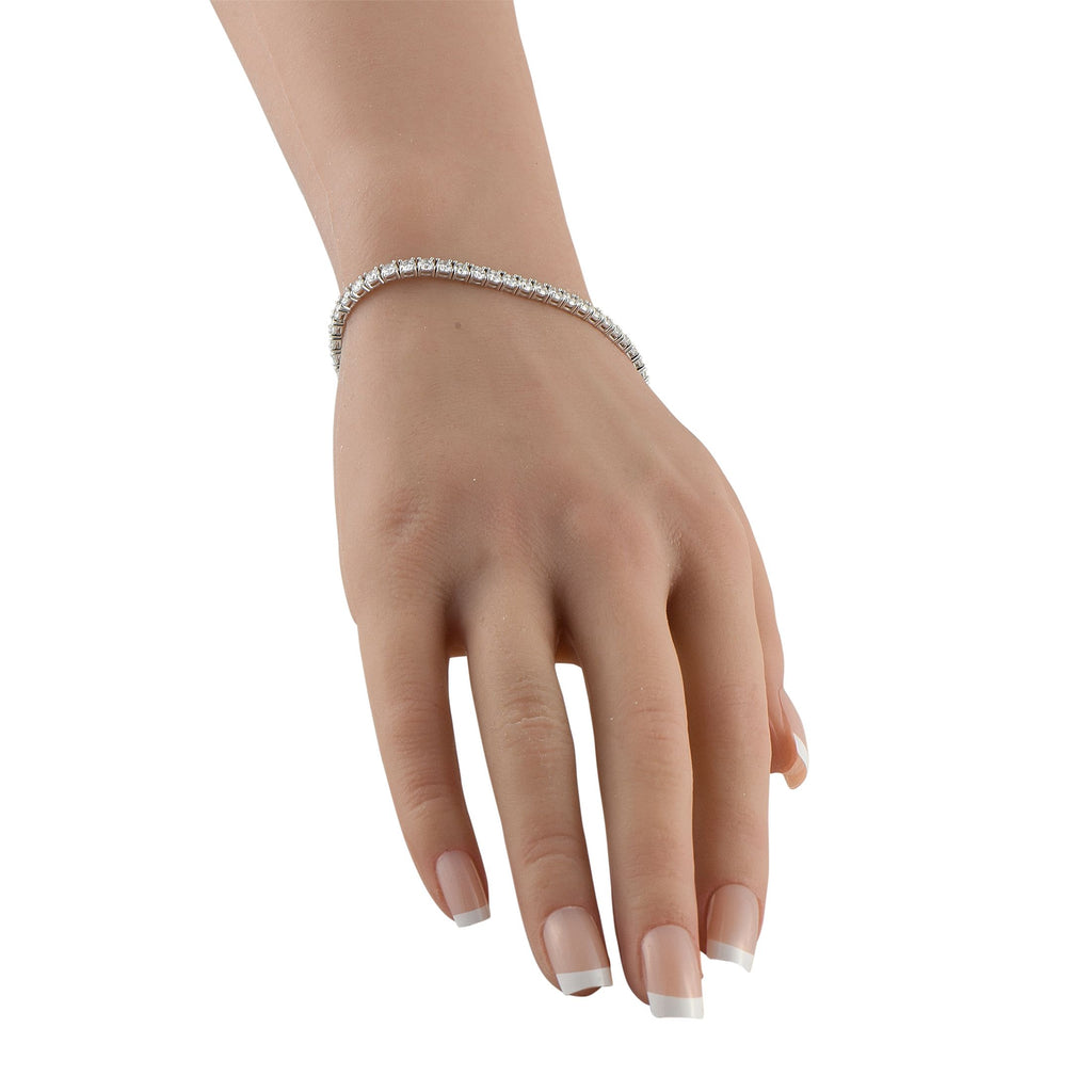 Exclusive 14K White Gold 6.30ct Lab-Grown Diamond Tennis Bracelet