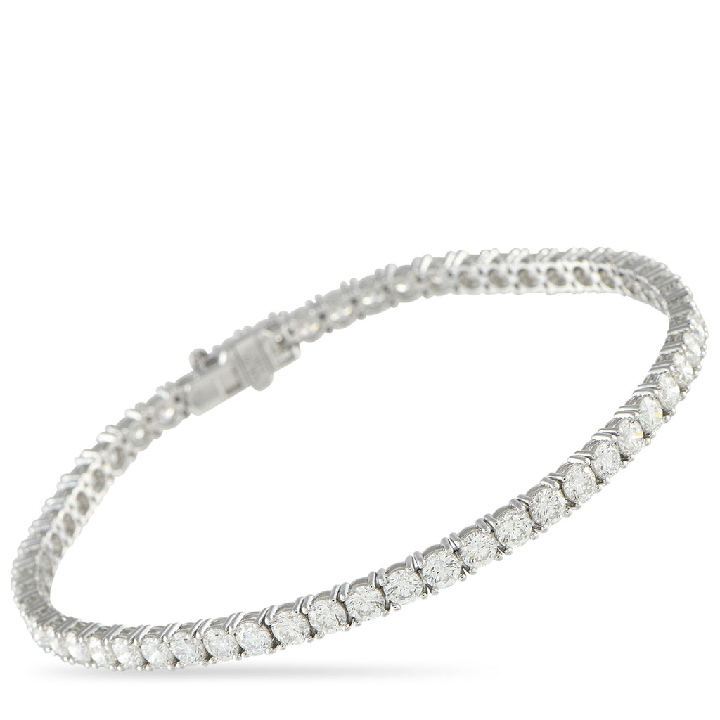 Exclusive 14K White Gold 6.70ct Lab-Grown Diamond Tennis Bracelet LG04-091025 – This classic tennis bracelet is sophisticated