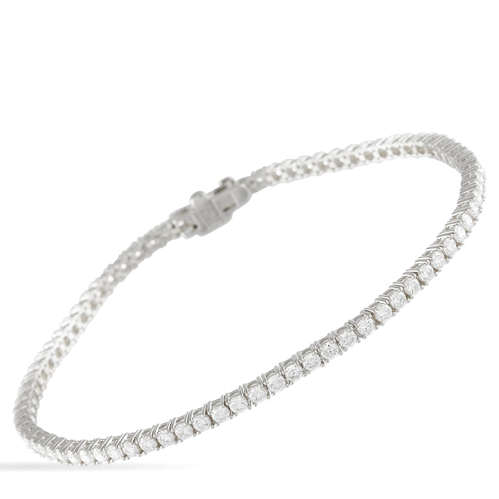Exclusive 14K White Gold 2.85ct Lab-Grown Diamond Tennis Bracelet LG06-091025 – This luxury tennis bracelet is subtle, stylis