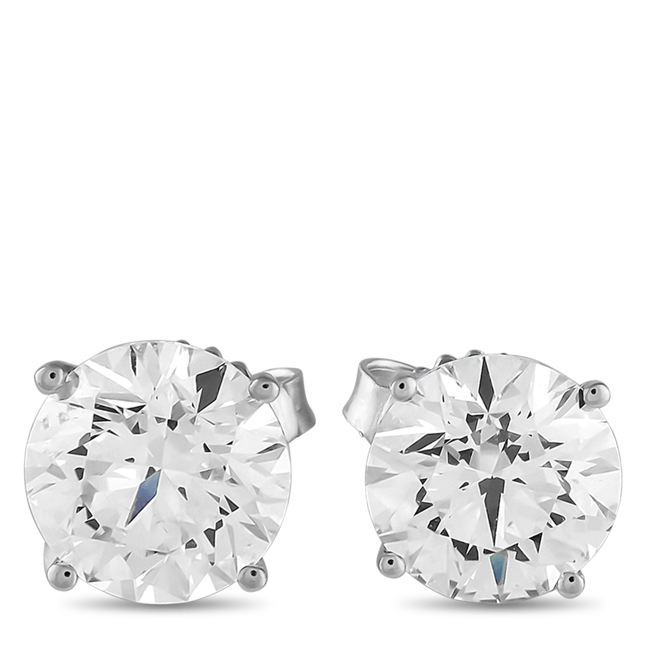 Exclusive 14K White Gold 4.0ct Lab-Grown Diamond Stud Earrings MF32-041625 – Add a subtle touch of luxury to any ensemble wit