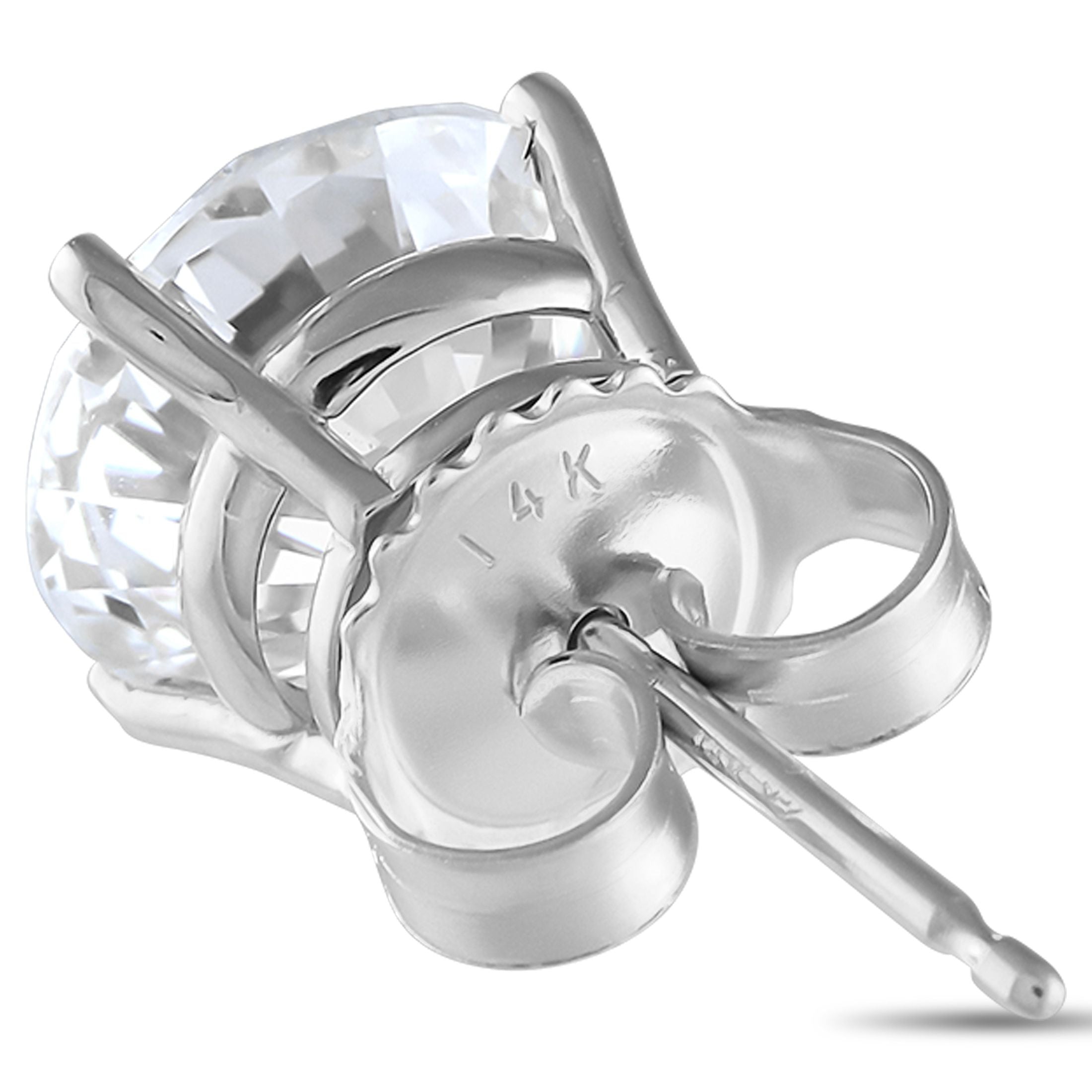 Exclusive 14K White Gold 4.0ct Lab-Grown Diamond Stud Earrings
