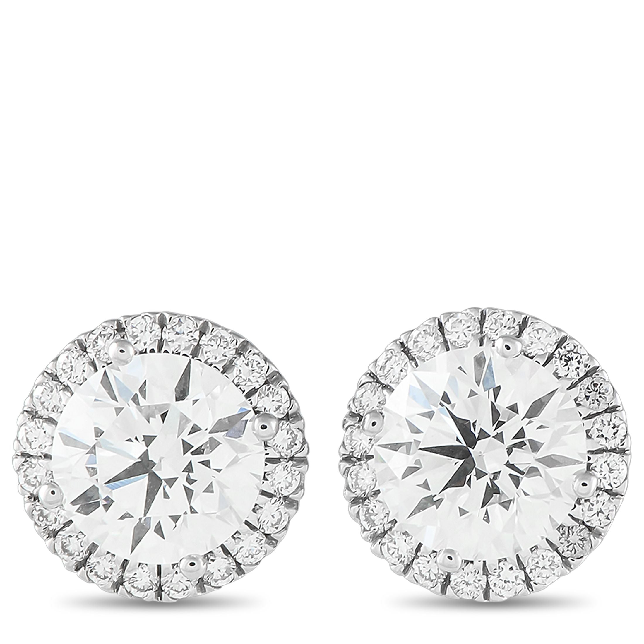 Exclusive 14K White Gold 4.40ct Lab-Grown Diamond Earrings MF48-041725 – Elevate any ensemble simply by adding these impeccab