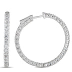 Exclusive 14K White Gold 4.25ct Lab-Grown Diamond Inside-Out Hoop Earrings