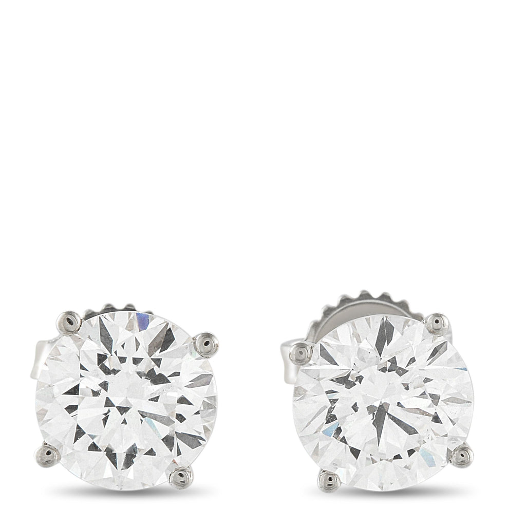 Exclusive 14K White Gold 4.0ct Lab-Grown Diamond Stud Earrings LG04-091125 – These elegant solitaire earrings will add the pe