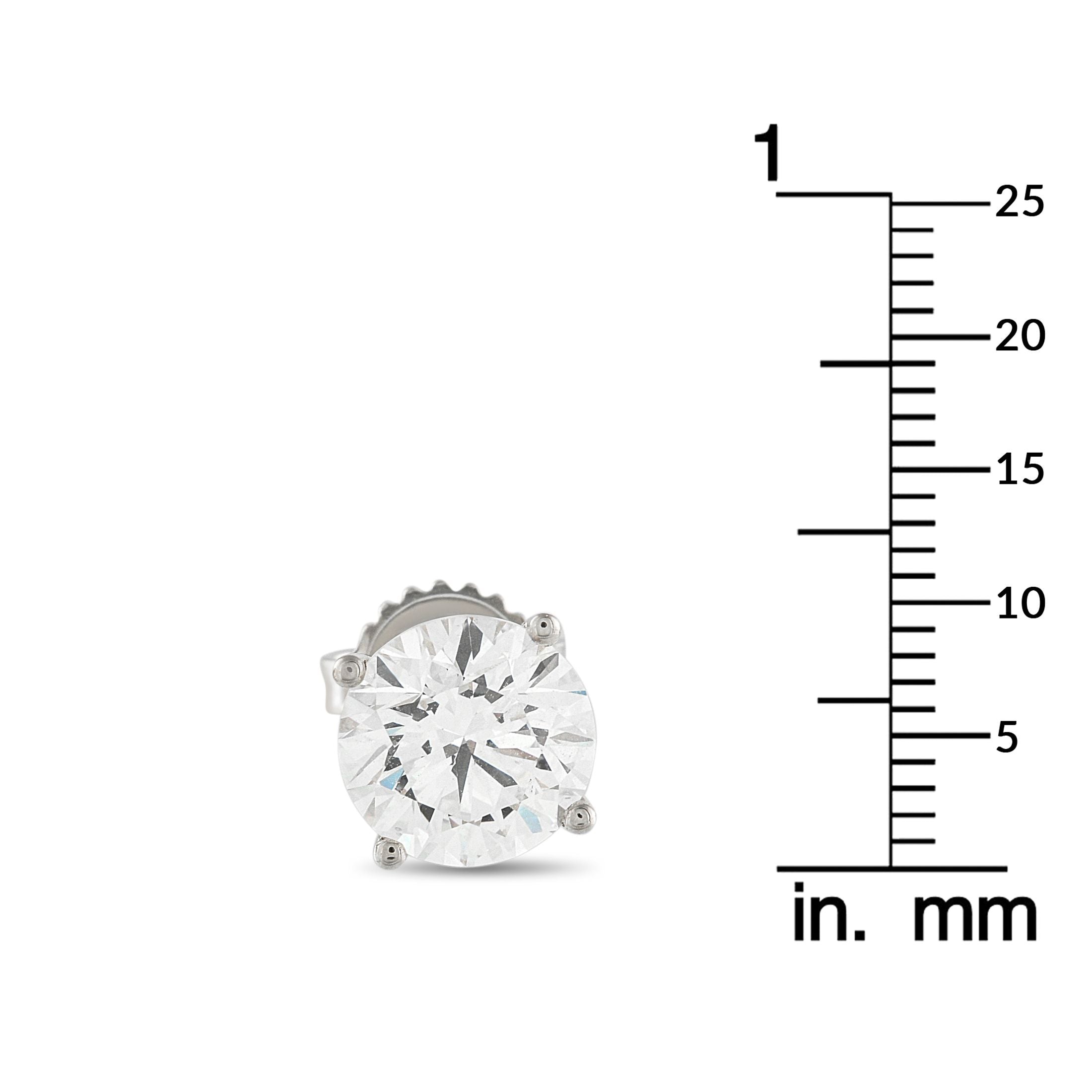 Exclusive 14K White Gold 4.0ct Lab-Grown Diamond Stud Earrings