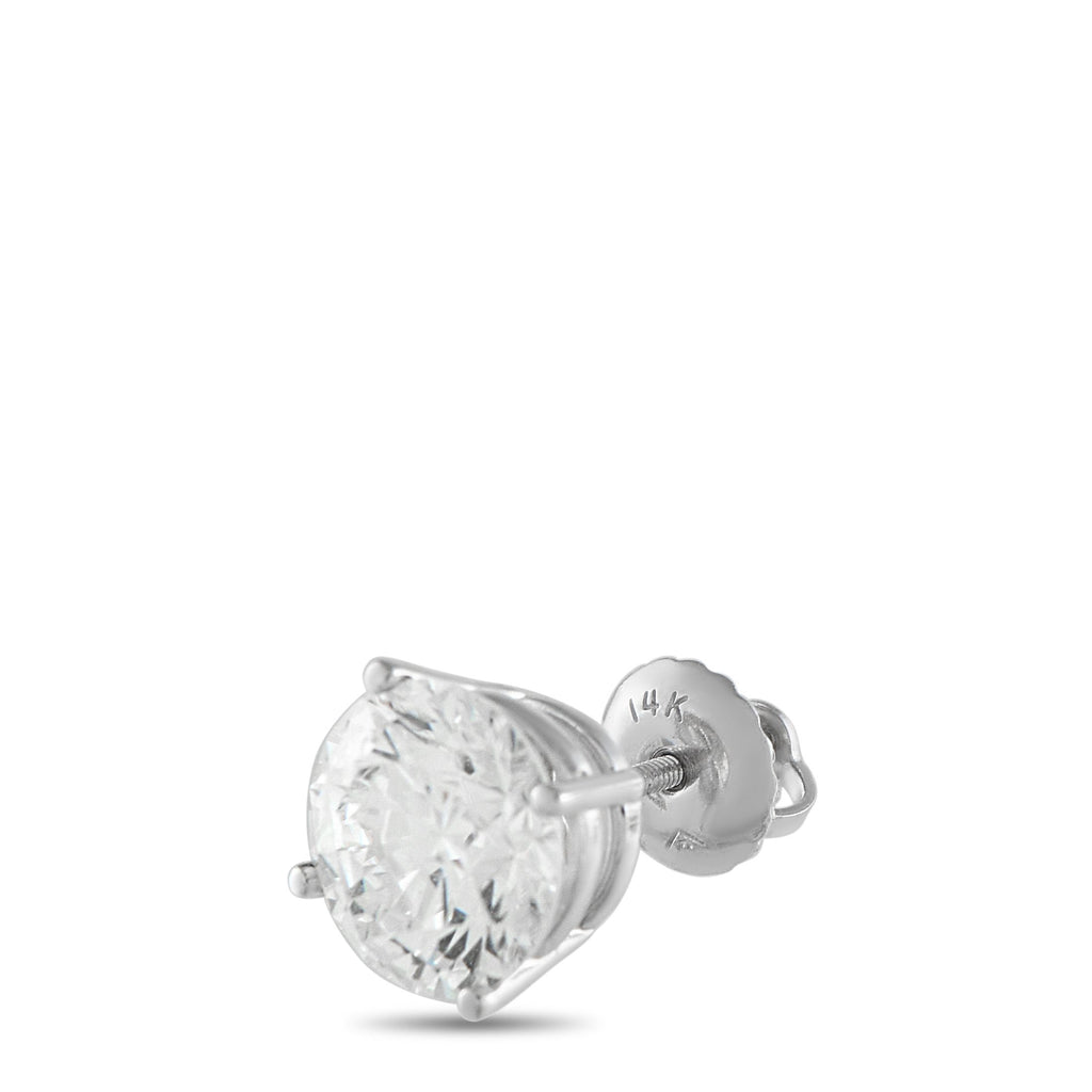 Exclusive 14K White Gold 3.55ct Lab-Grown Diamond Stud Earrings
