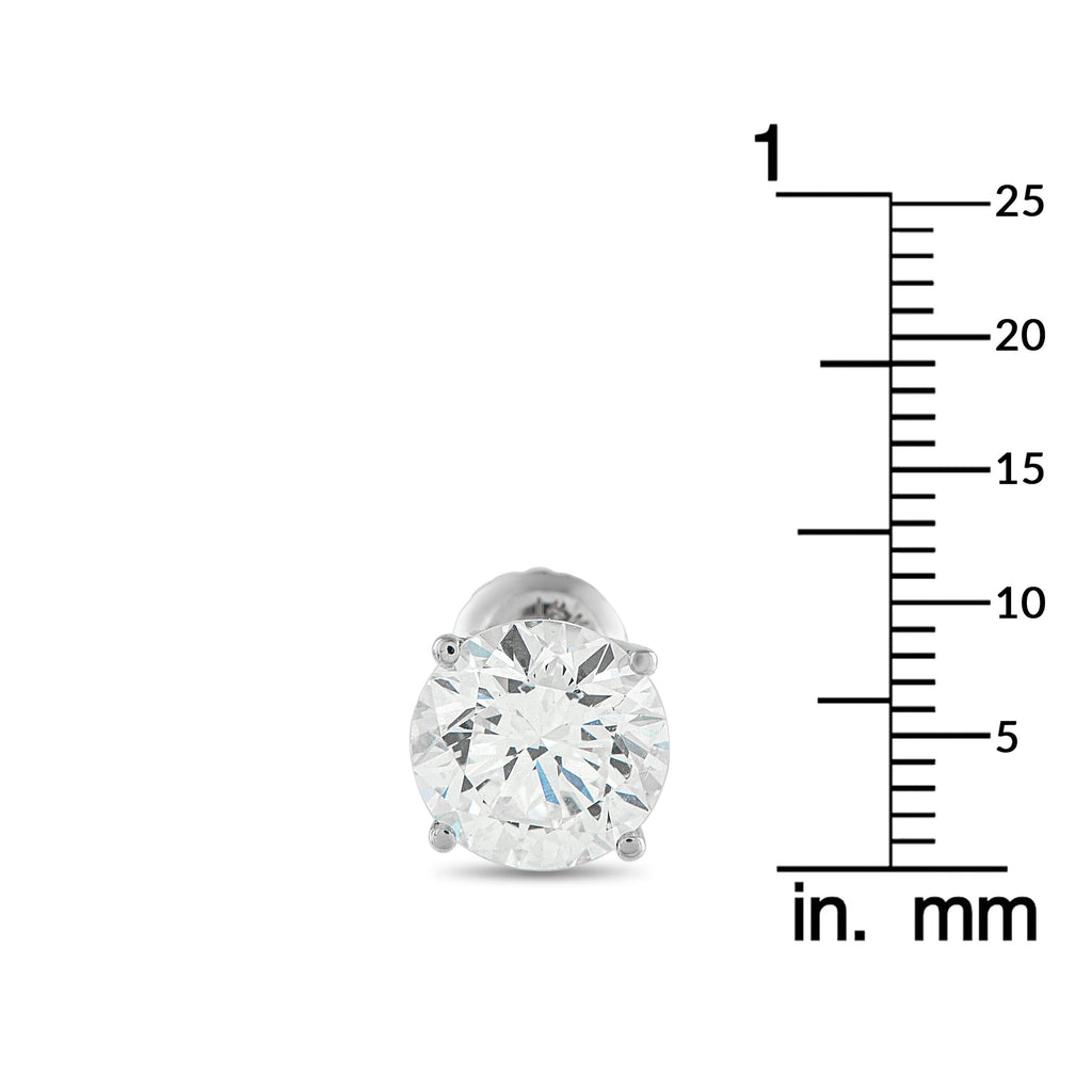 Exclusive 14K White Gold 3.55ct Lab-Grown Diamond Stud Earrings