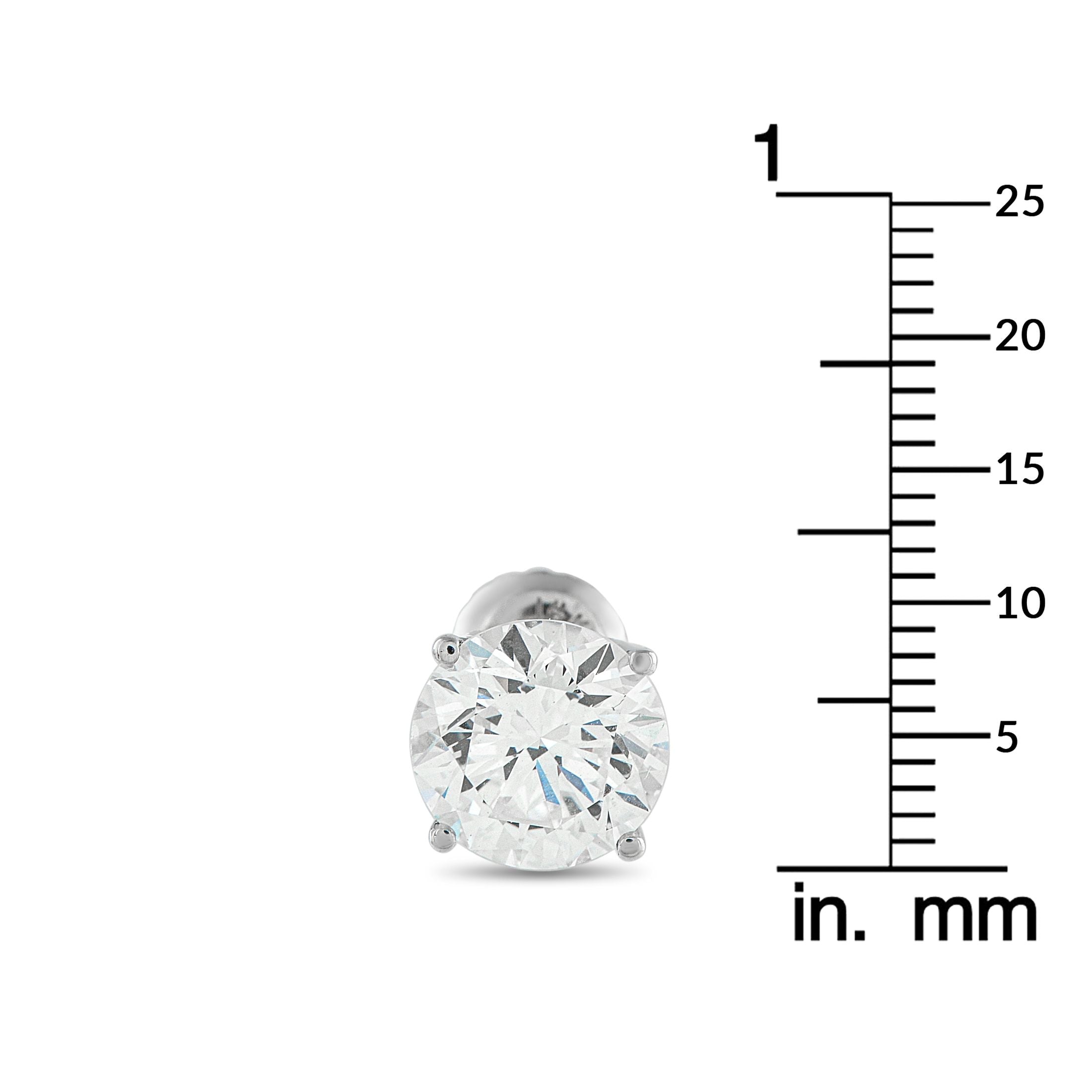 Exclusive 14K White Gold 3.55ct Lab-Grown Diamond Stud Earrings