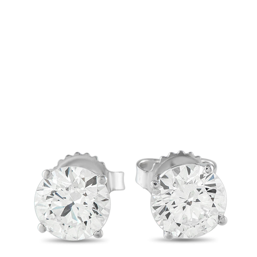 Exclusive 14K White Gold 3.05ct Lab-Grown Diamond Stud Earrings LG06-091125 – Elevate any ensemble by adding these stylish so