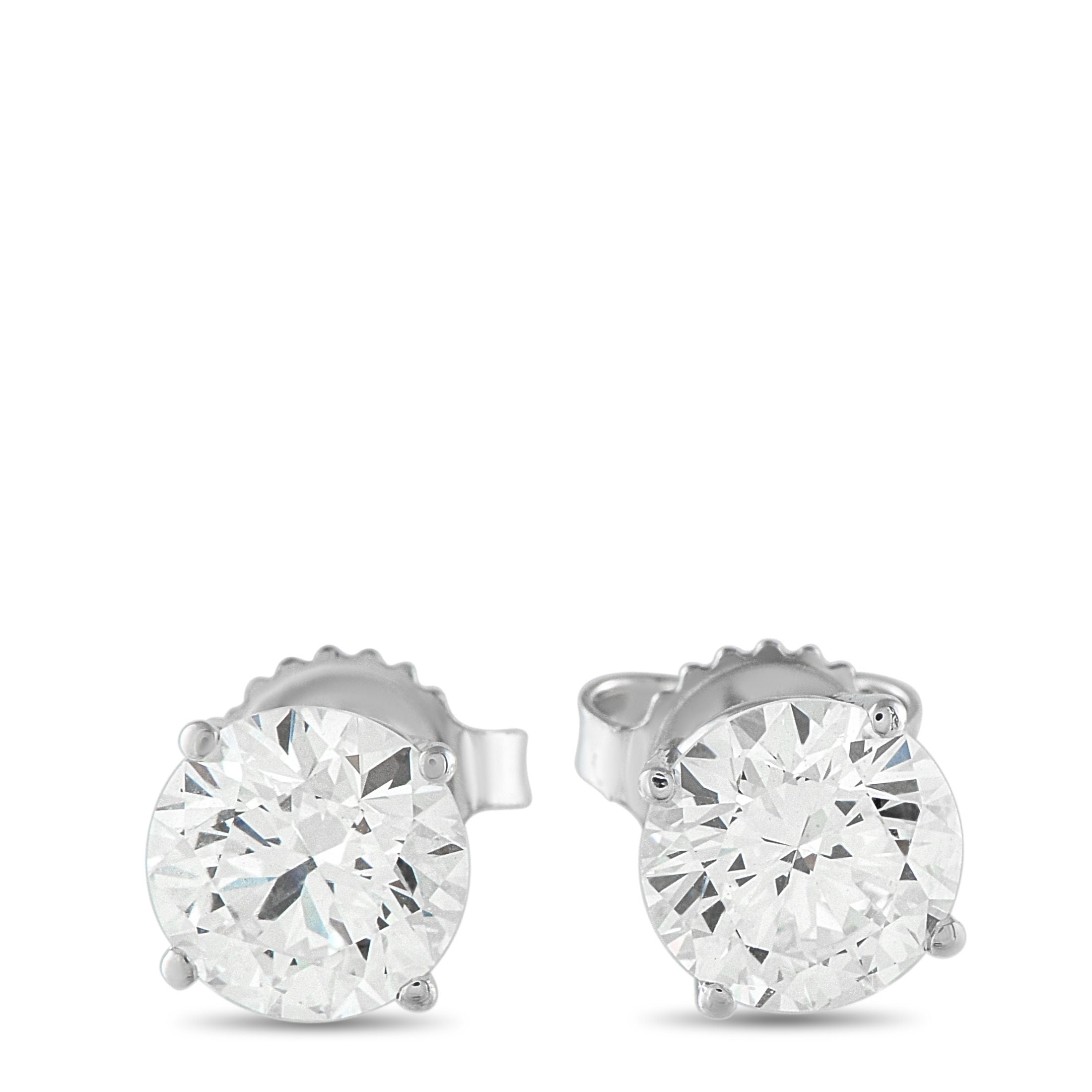 Exclusive 14K White Gold 3.05ct Lab-Grown Diamond Stud Earrings LG06-091125 – Elevate any ensemble by adding these stylish so