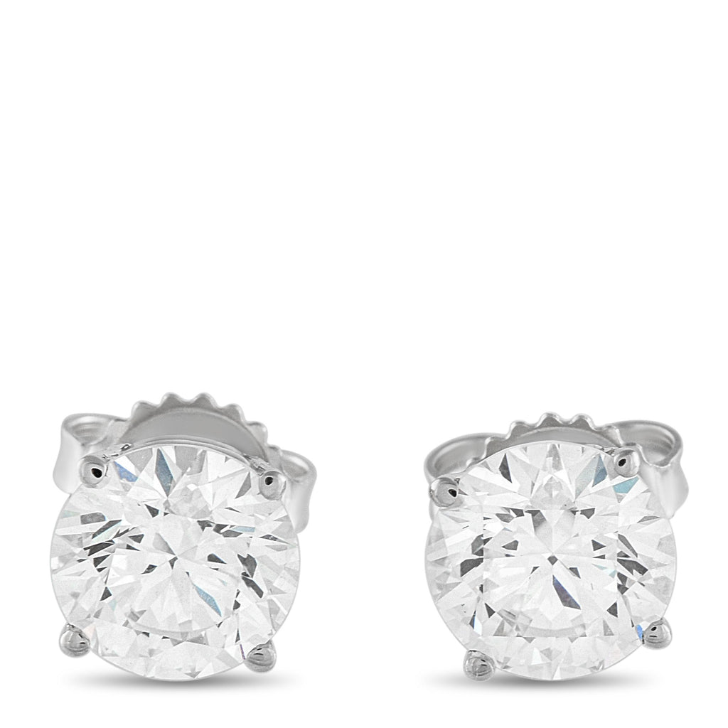 Exclusive 14K White Gold 3.50ct Lab-Grown Diamond Stud Earrings LG07-091125 – These luxurious solitaire earrings are understa