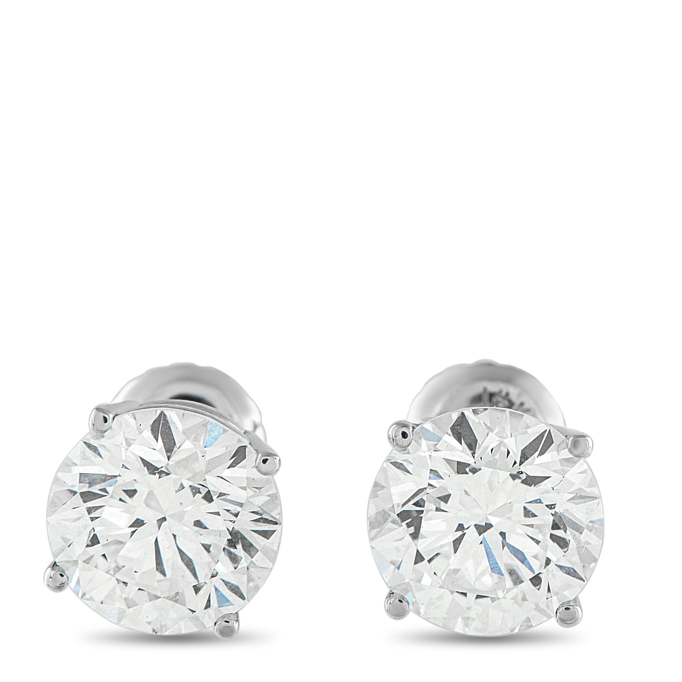 Exclusive 14K White Gold 3.66ct Lab-Grown Diamond Stud Earrings LG09-091125 – No upscale ensemble is complete without a class