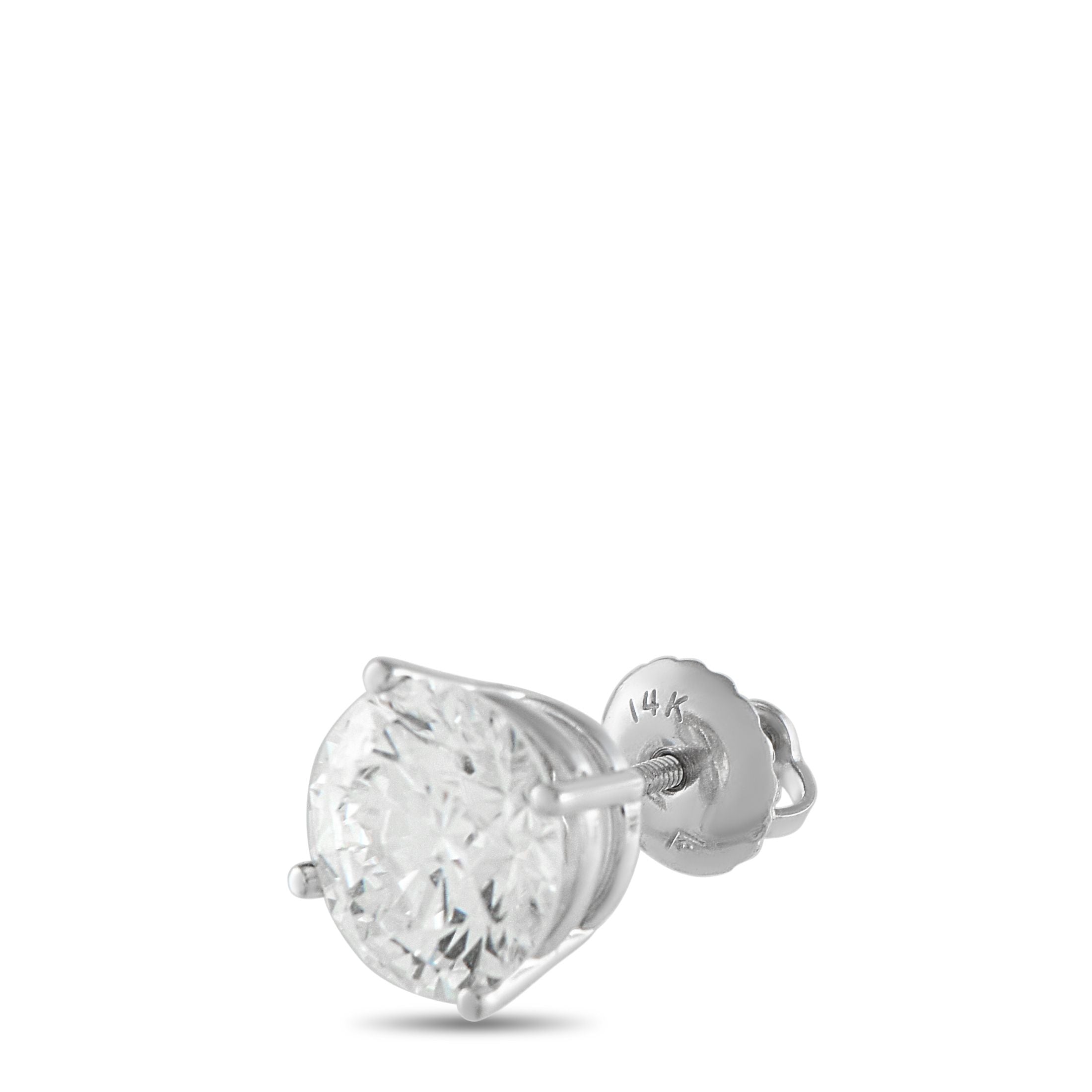 Exclusive 14K White Gold 3.66ct Lab-Grown Diamond Stud Earrings