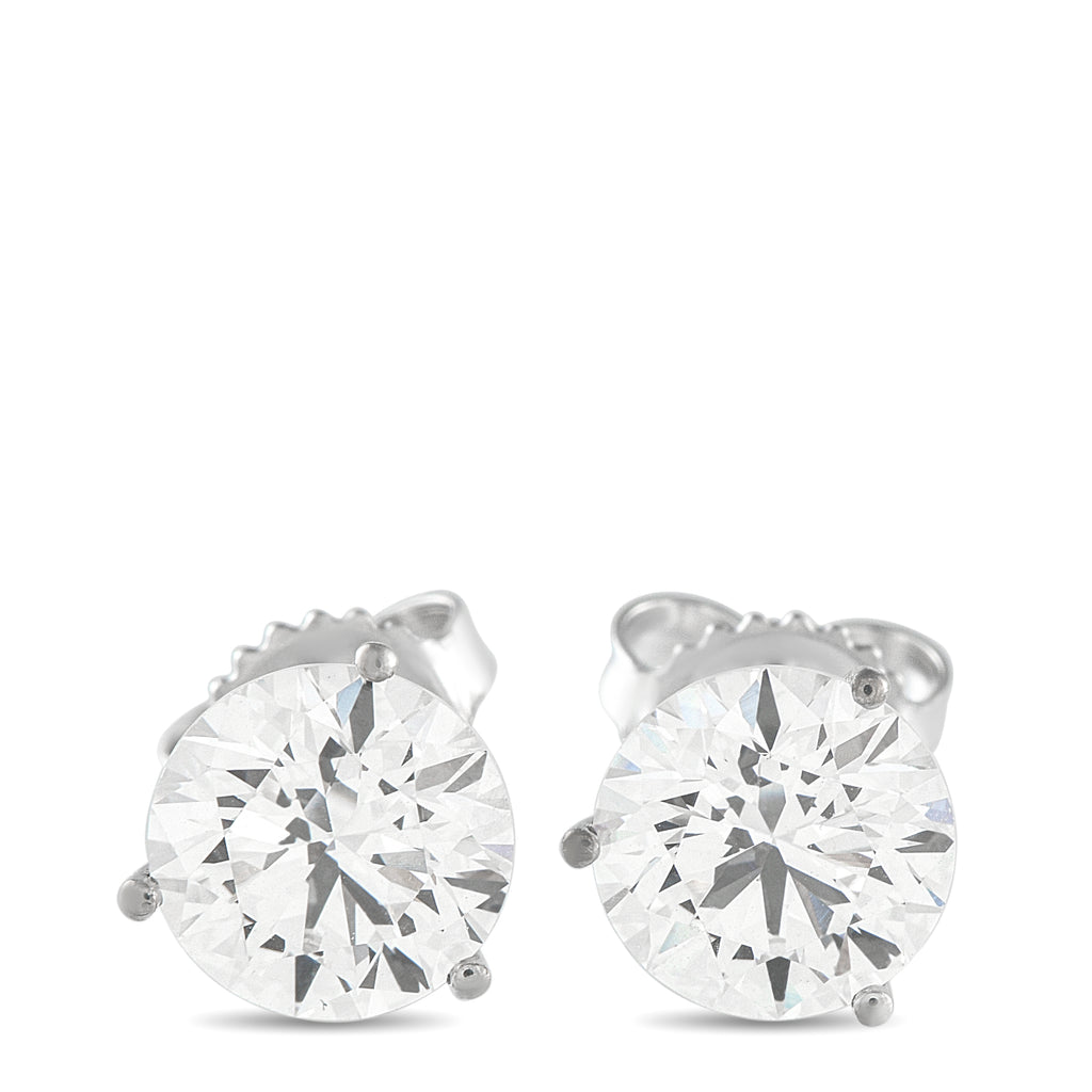 14K White Gold 4.10ct Lab-Grown Diamond Stud Earrings
