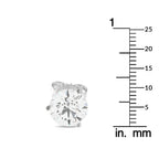 14K White Gold 4.10ct Lab-Grown Diamond Stud Earrings