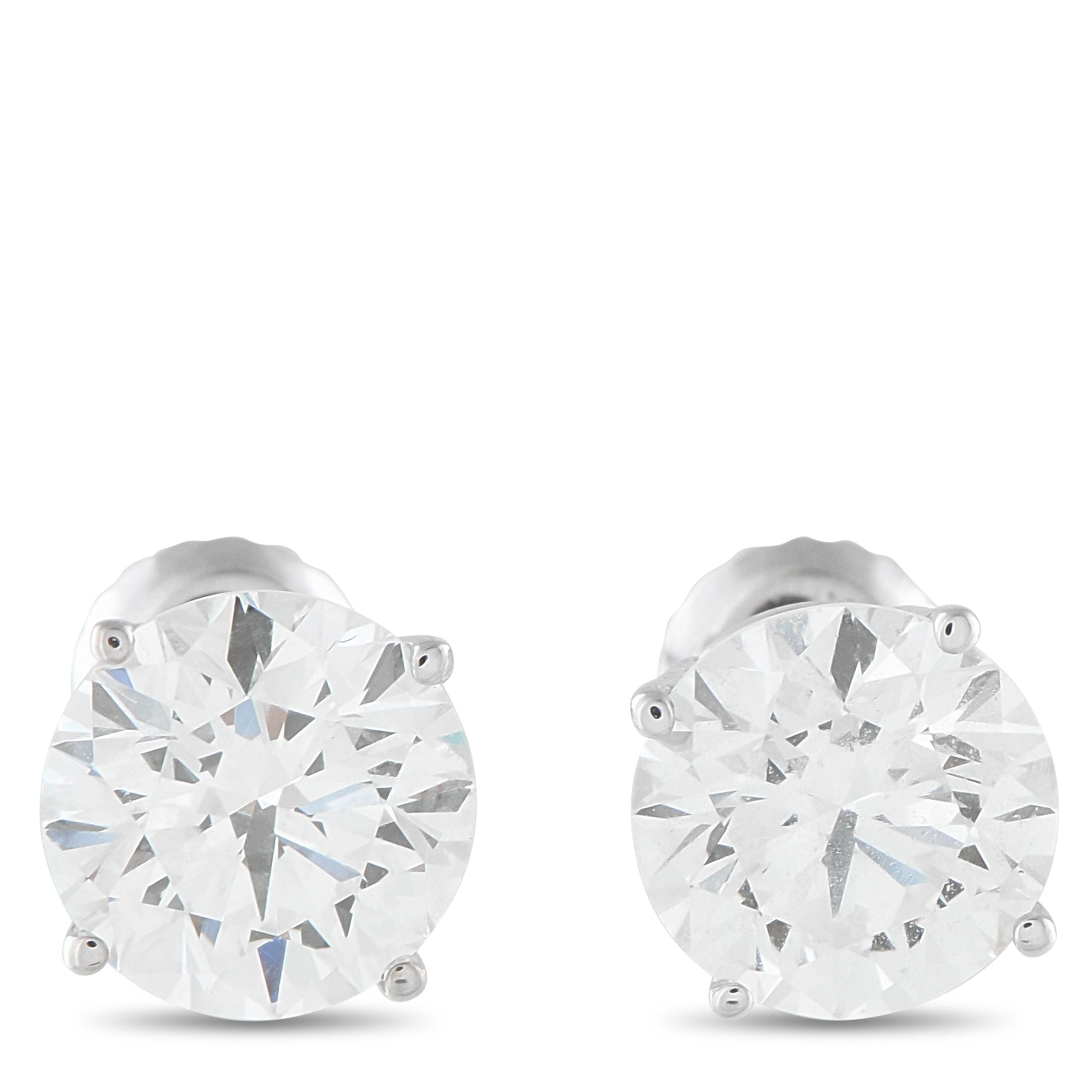 Exclusive 14K White Gold 3.10 ct Lab-Grown Diamond Stud Earrings LG04-091225 – A finely made pair that reflects understated l