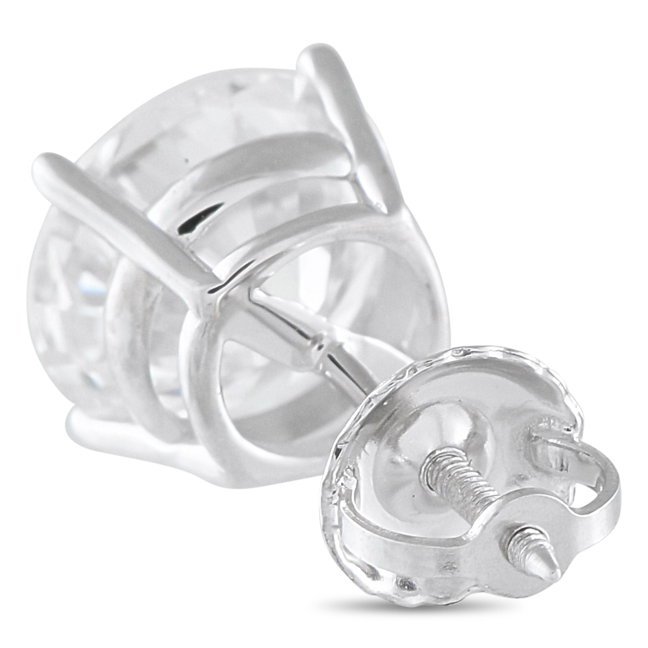 Exclusive 14K White Gold 3.10 ct Lab-Grown Diamond Stud Earrings