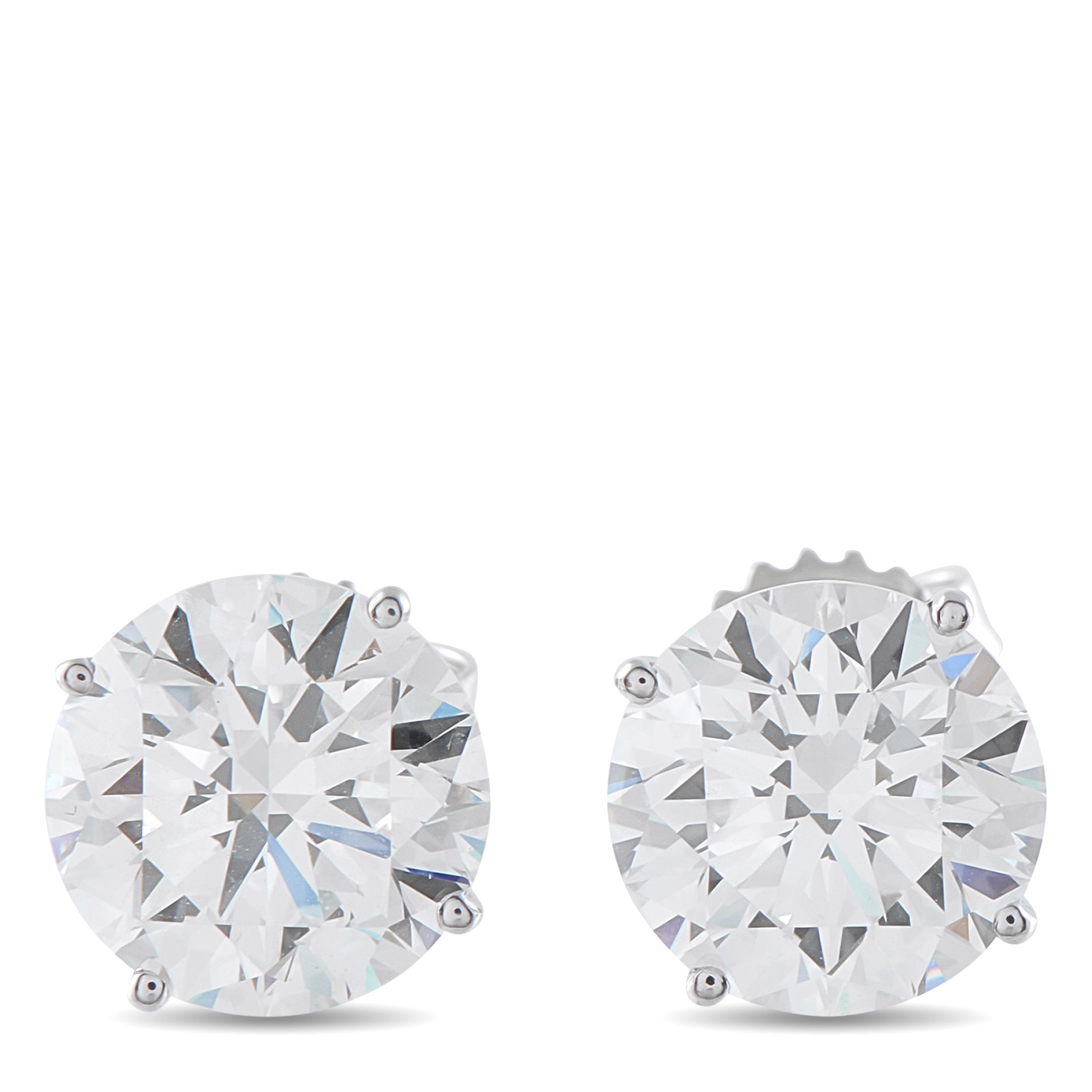 14K White Gold 5.0ct Lab-Grown Diamond Stud Earrings