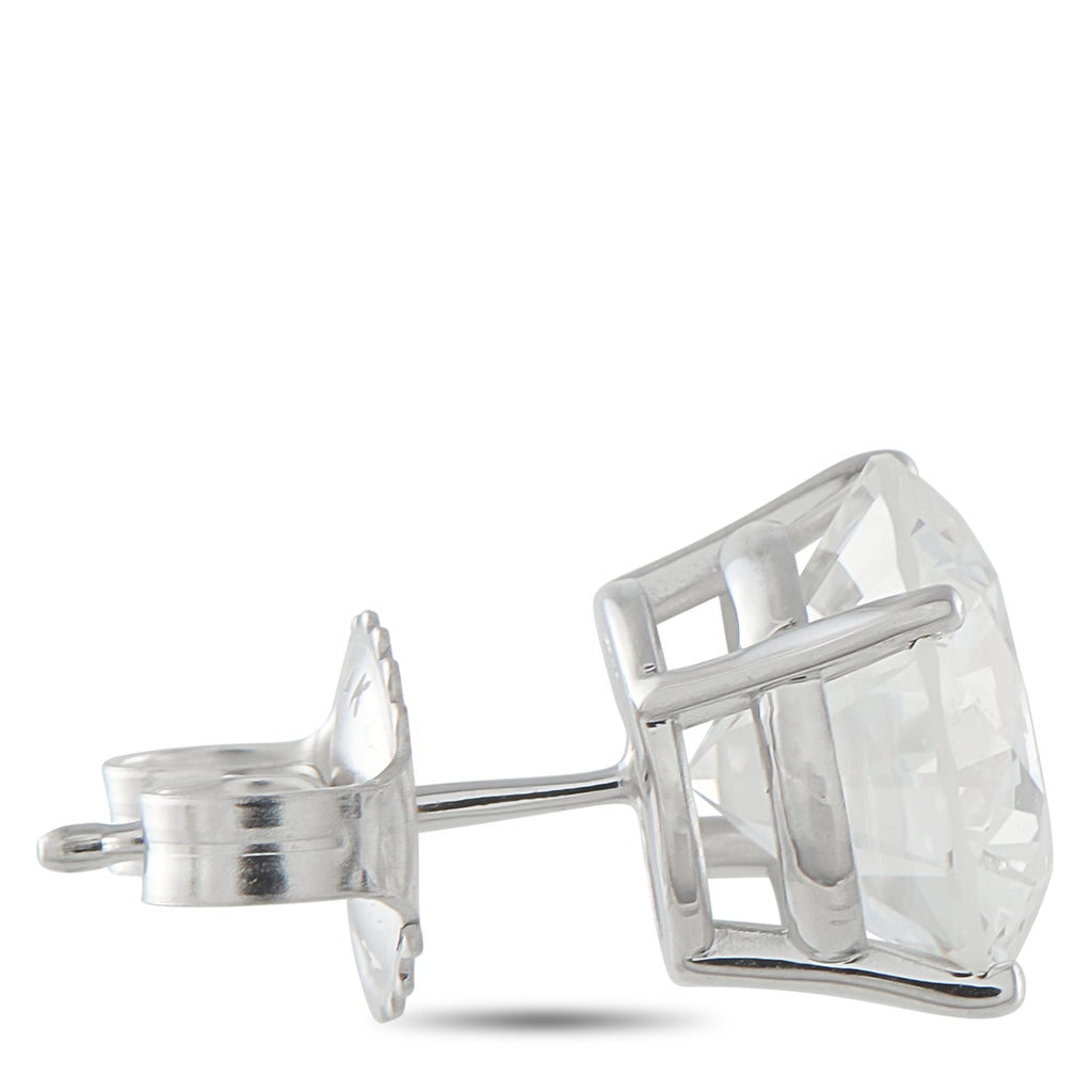 14K White Gold 5.0ct Lab-Grown Diamond Stud Earrings