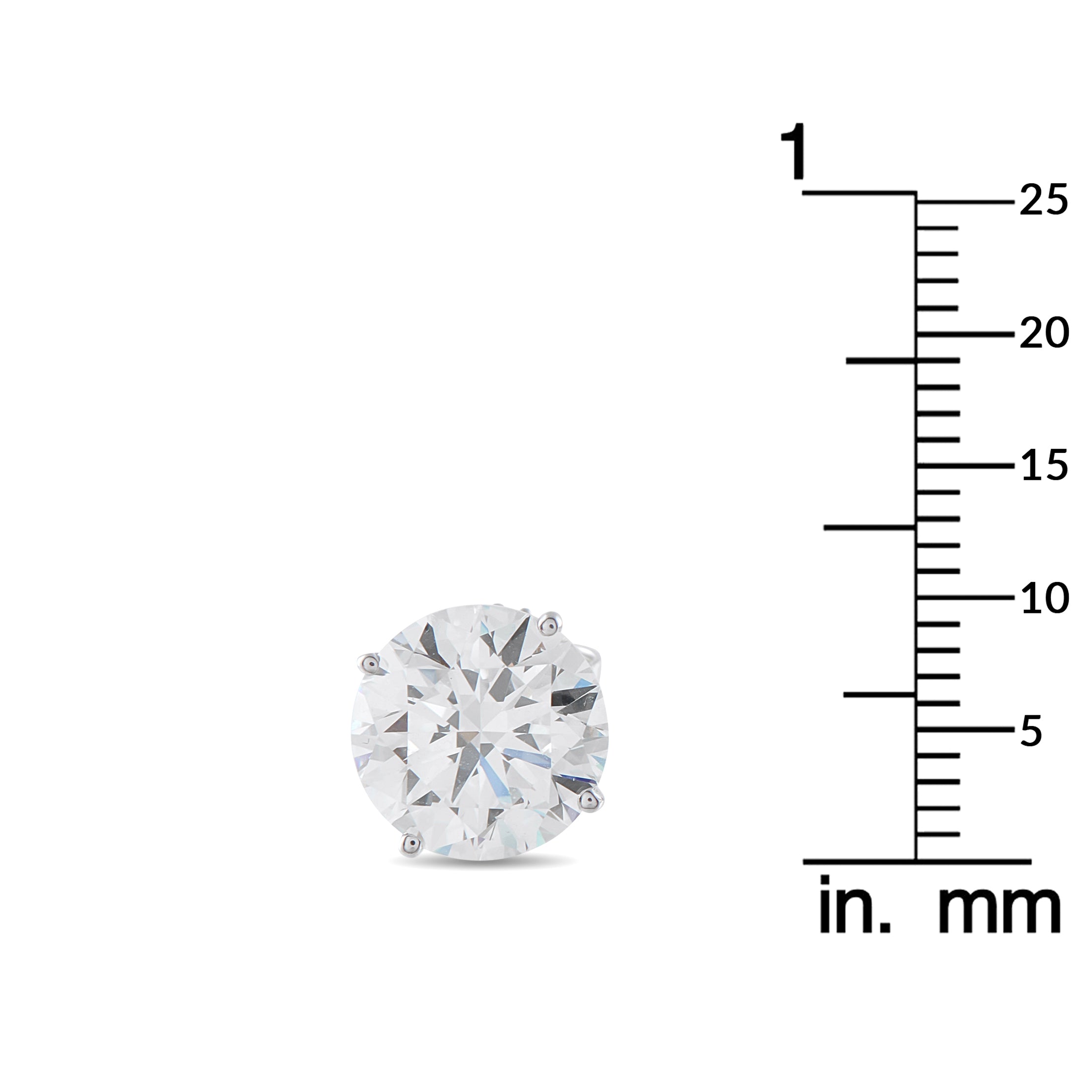 14K White Gold 5.0ct Lab-Grown Diamond Stud Earrings