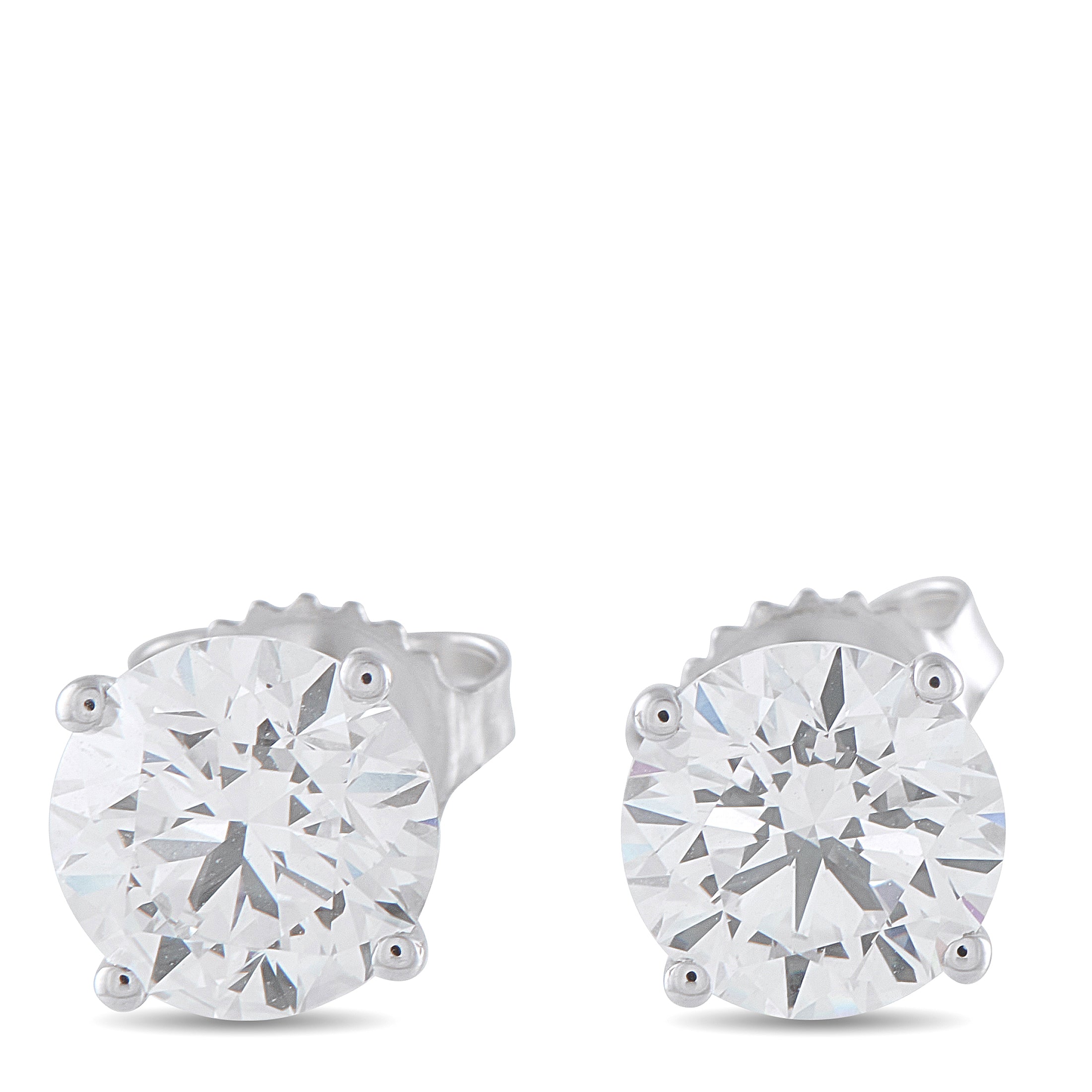 14K White Gold 3.62ct Lab-Grown Diamond Stud Earrings