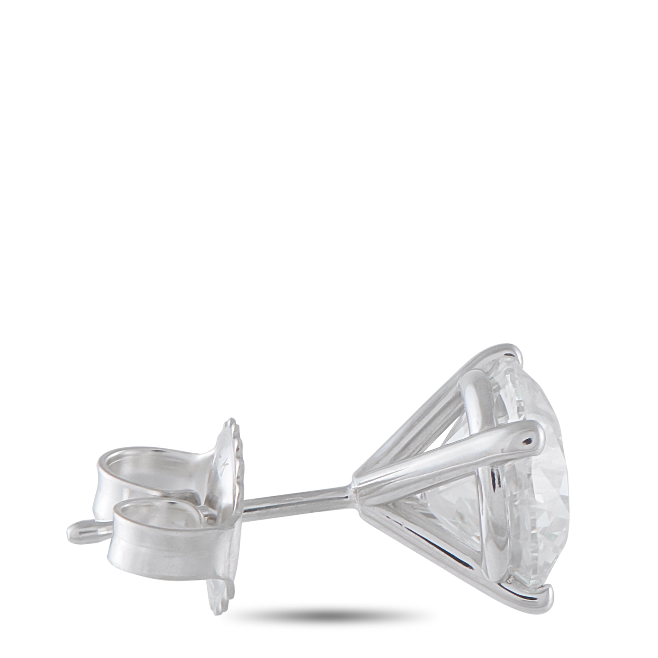 14K White Gold 3.62ct Lab-Grown Diamond Stud Earrings