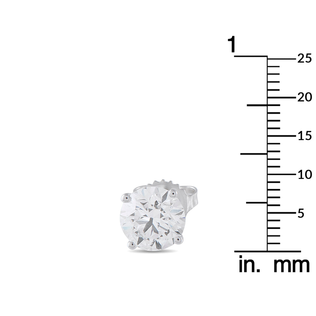 14K White Gold 3.62ct Lab-Grown Diamond Stud Earrings