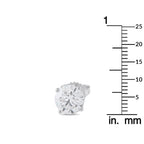 14K White Gold 3.62ct Lab-Grown Diamond Stud Earrings