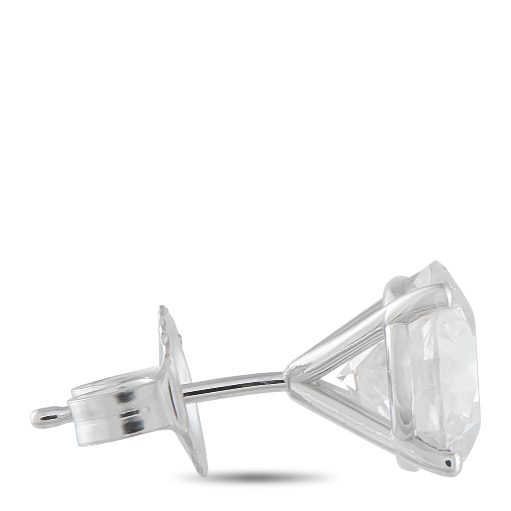 14K White Gold 4.0ct Lab-Grown Diamond Stud Earrings