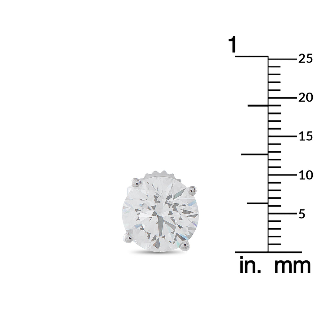 14K White Gold 4.0ct Lab-Grown Diamond Stud Earrings