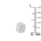 14K White Gold 4.0ct Lab-Grown Diamond Stud Earrings