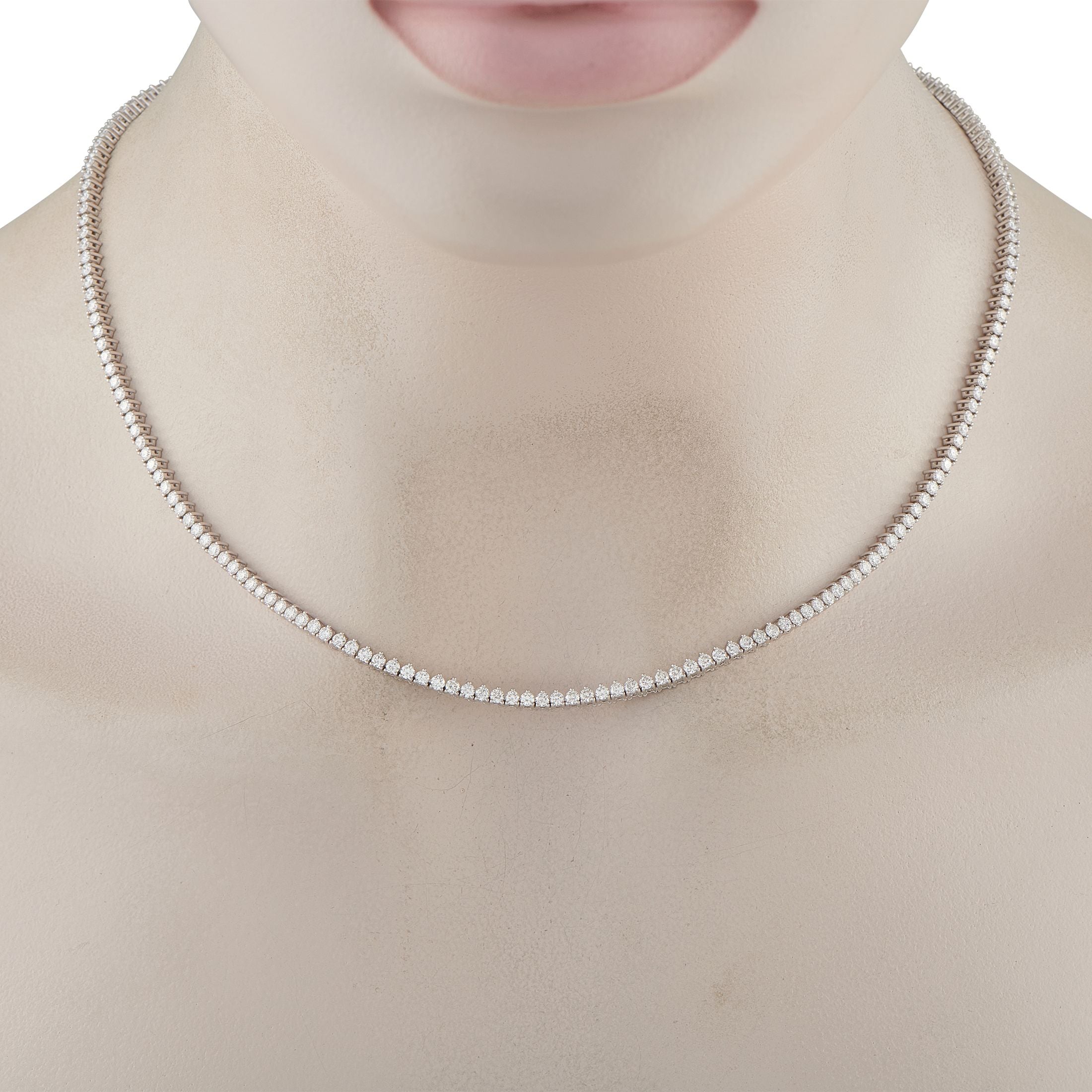 Exclusive 14K White Gold 7.25ct Lab-Grown Diamond Tennis Necklace