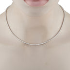 14K White Gold 7.25ct Lab-Grown Diamond Tennis Necklace