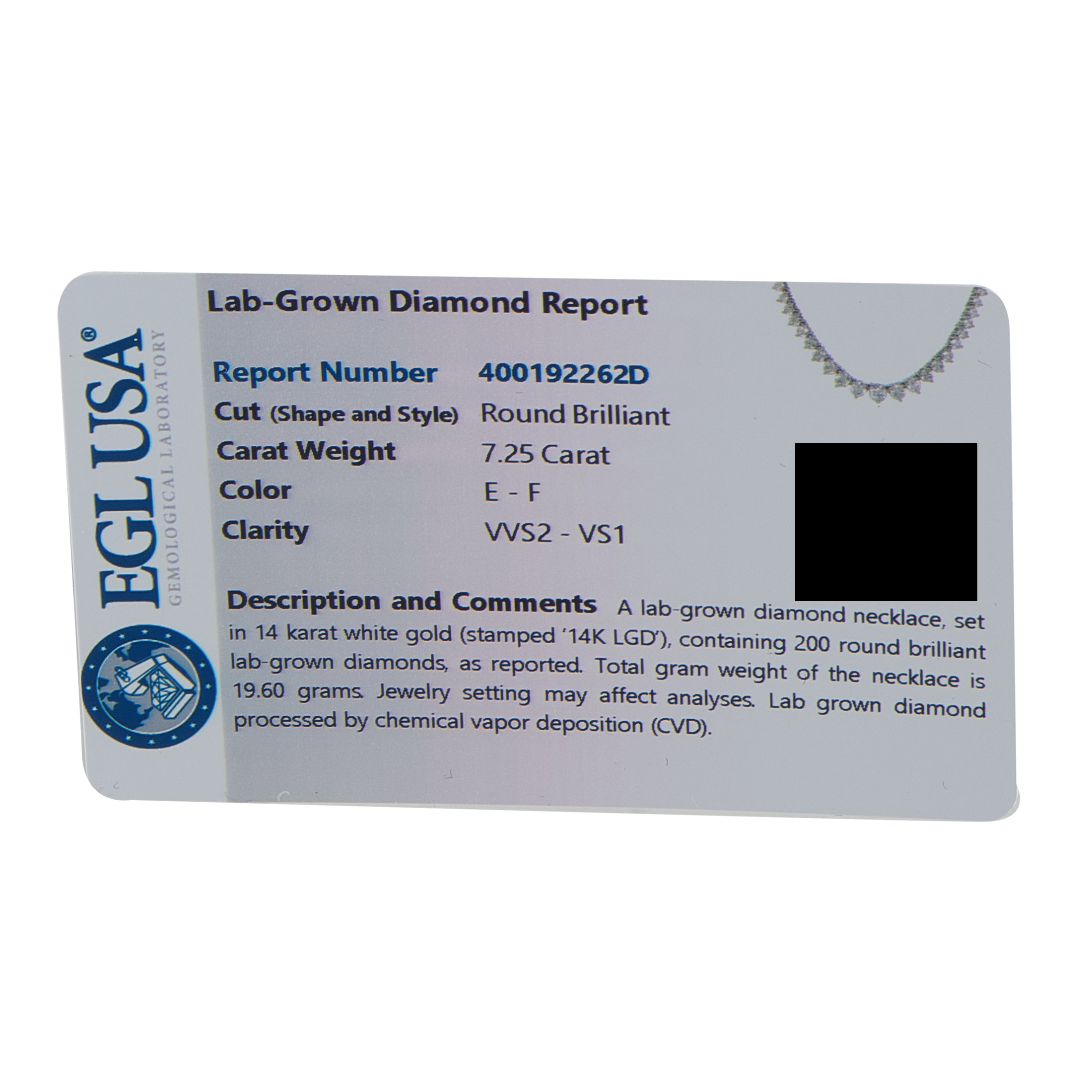 Exclusive 14K White Gold 7.25ct Lab-Grown Diamond Tennis Necklace